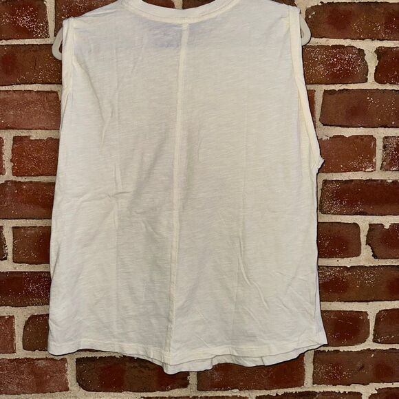 Anthro X Pilcro Riverfront Creamery Vinnie Muscle Tee Graphic Top small NEW - Picture 6 of 9